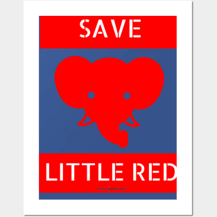 Save Little Red Posters and Art